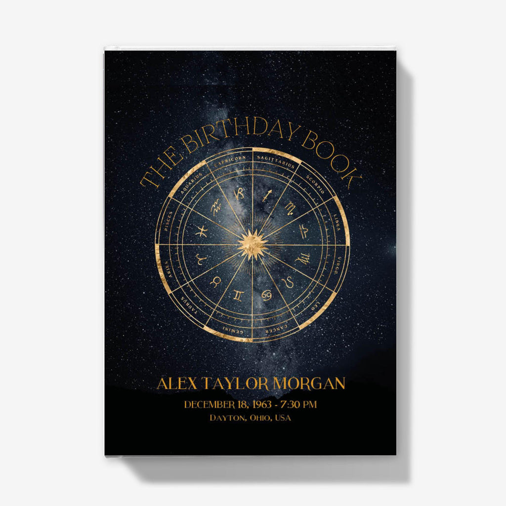 Personalized Astrology Birth Chart Book – Midnight Black