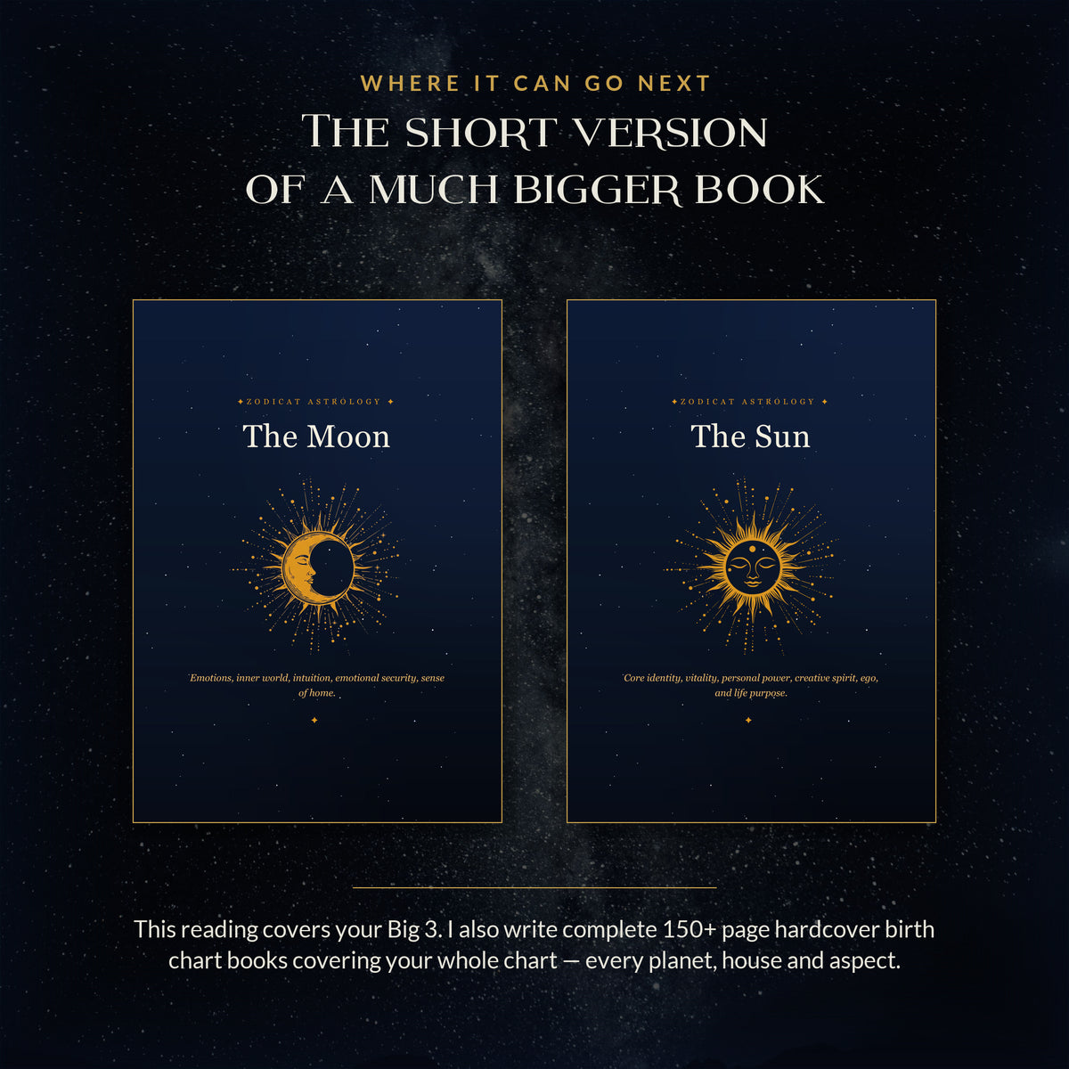 Personalized Big 3 Birth Chart Reading — Digital PDF