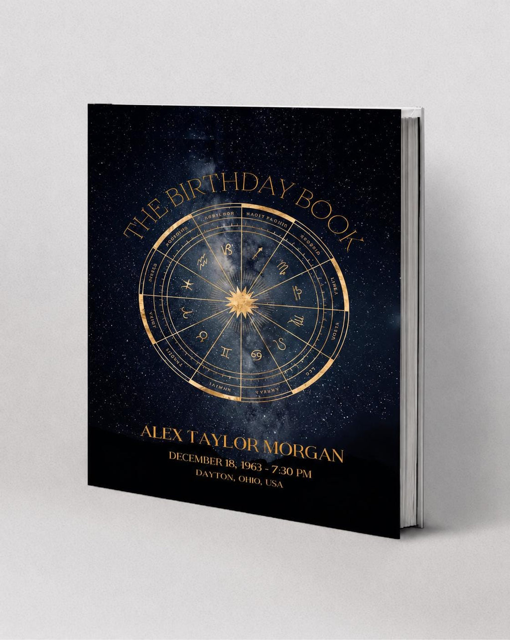 Personalized Astrology Birth Chart Book – Midnight Black