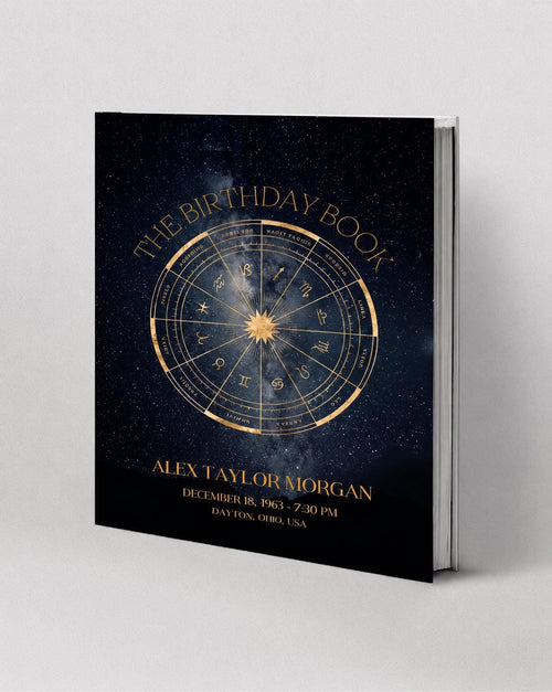 Personalized Astrology Birth Chart Book – Midnight Black