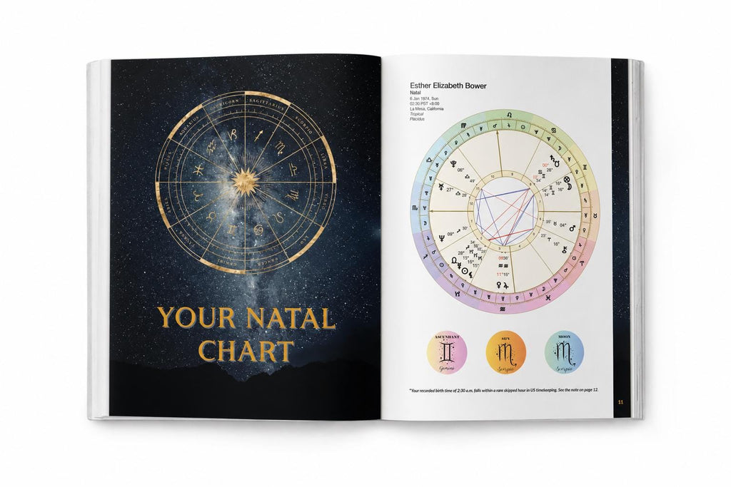 Personalized Astrology Birth Chart Book – Midnight Black