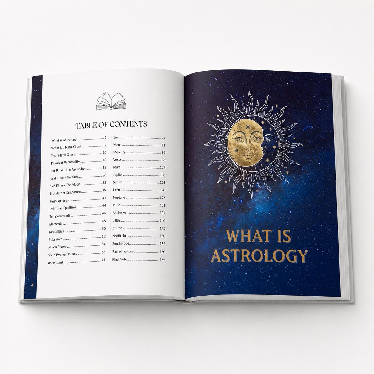 Personalized Astrology Birth Chart Book – Celestial Blue
