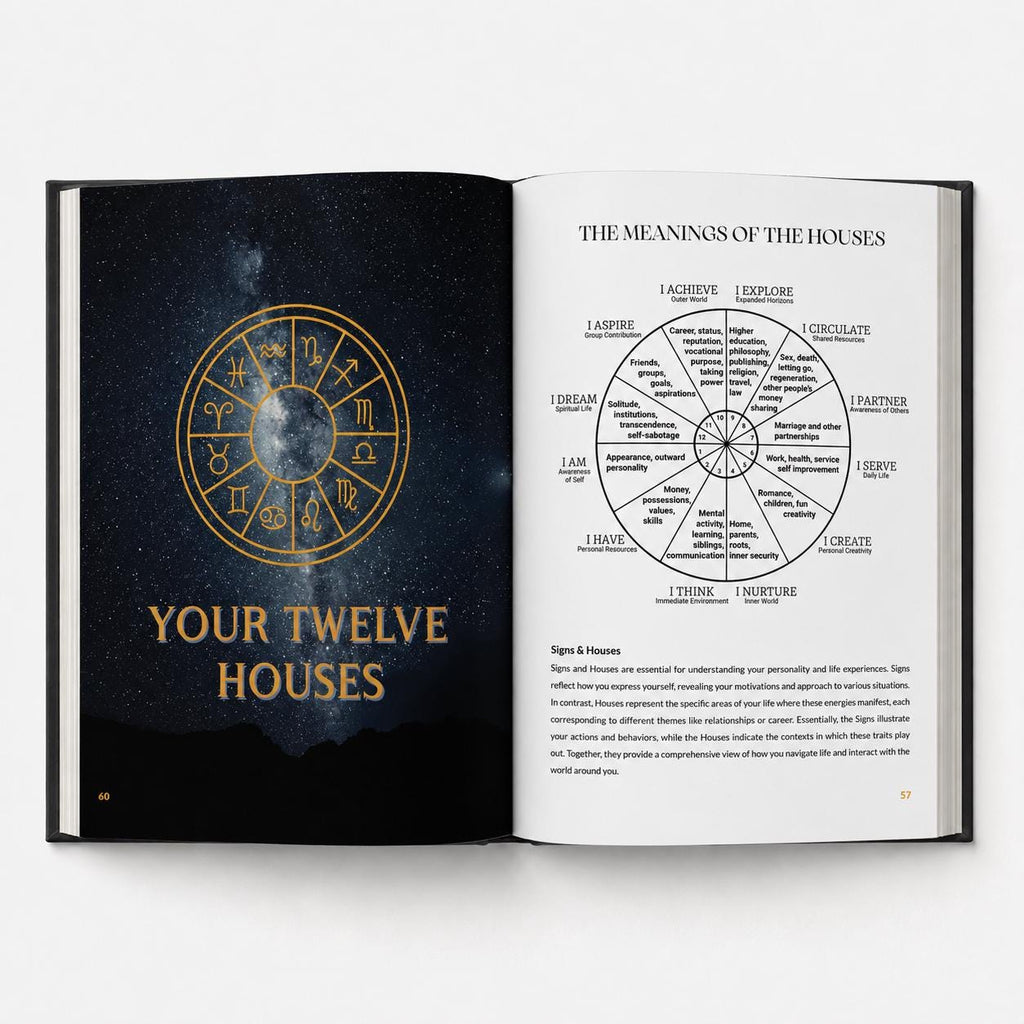 Personalized Astrology Birth Chart Book – Midnight Black