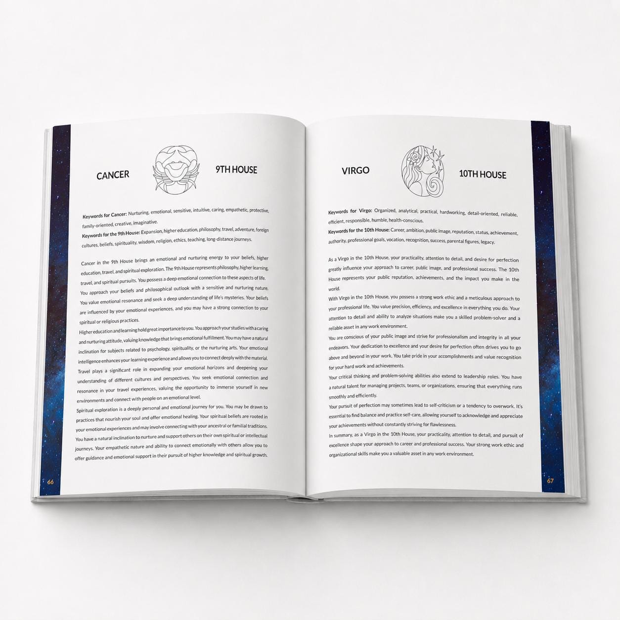 Personalized Astrology Birth Chart Book – Celestial Blue