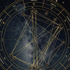 Personalized Astrology Natal Chart Poster – Midnight Black Edition